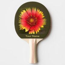Colorful Wildflower Ping Pong Paddle