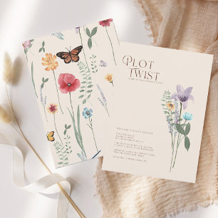 Colorful Wildflower Plot Twist Wedding Change Save The Date