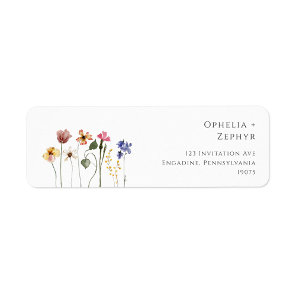 Colorful Wildflower | Return Address Label