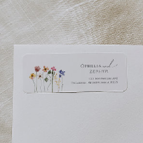 Colorful Wildflower | Return Address Label