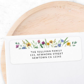 Colorful Wildflower Return Address Label