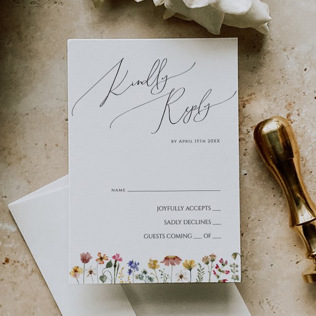 Colorful Wildflower | RSVP Card