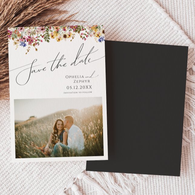 Colorful Wildflower | Save The Date Magnetic Invitation (Creator Uploaded)