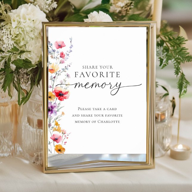 Colorful Wildflower "Share your favorite memory"  Poster (Creator Uploaded)