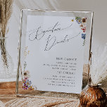 Colorful Wildflower | Signature Drinks Sign<br><div class="desc">This colorful wildflower | signature drinks sign is perfect for your simple, whimsical boho rainbow summer wedding. The bright, enchanted pink, yellow, orange, and gold color florals give this product the feel of a minimalist elegant vintage hippie spring garden. The modern design is artsy and delicate, portraying a classic earthy...</div>