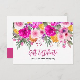 Colorful Wildflower Spring Gift Certificate