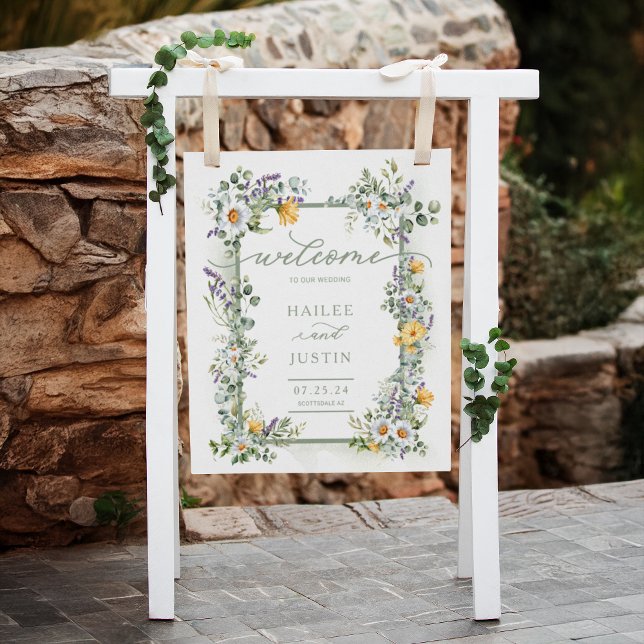 Colorful Wildflower Spring Wedding Welcome Sign (Creator Uploaded)