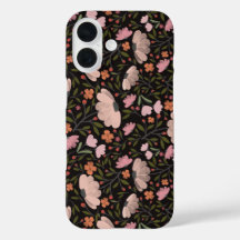 Colorful Wildflower Summer Floral Black