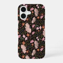 Colorful Wildflower Summer Floral Black