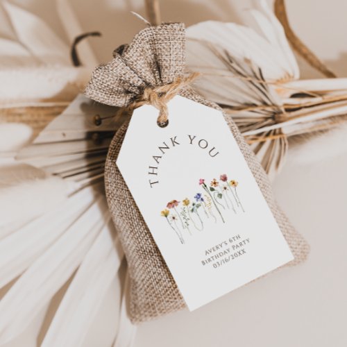 Colorful Wildflower Thank You Birthday Party