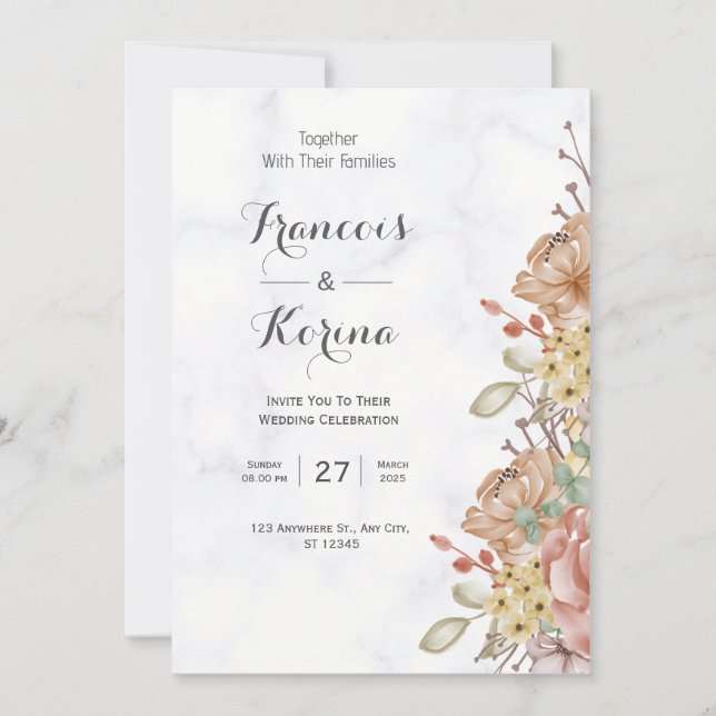 Colorful Wildflower | The Wedding Invitation (Front)
