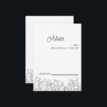 Colorful Wildflower Wedding Advice Card<br><div class="desc">This is Beautiful elegant wildflower Wedding Advice Card. This colorful wildflower wedding advice card is perfect for your simple,  whimsical boho rainbow summer wedding. It is perfect as wedding place cards,  business cards and more. Click on the customize it button to personalize the design.</div>