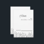 Colorful Wildflower Wedding Advice Card<br><div class="desc">This is Beautiful elegant wildflower Wedding Advice Card. This colorful wildflower wedding advice card is perfect for your simple,  whimsical boho rainbow summer wedding. It is perfect as wedding place cards,  business cards and more. Click on the customize it button to personalize the design.</div>