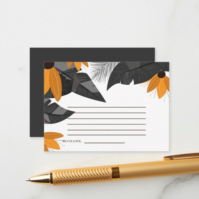 Colorful Wildflower Wedding Advice Card (Front/Back In Situ)