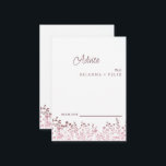 Colorful Wildflower Wedding Advice Card<br><div class="desc">This is Beautiful elegant wildflower Wedding Advice Card. This colorful wildflower wedding advice card is perfect for your simple,  whimsical boho rainbow summer wedding. It is perfect as wedding place cards,  business cards and more. Click on the customize it button to personalize the design.</div>