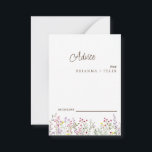 Colorful Wildflower Wedding Advice Card<br><div class="desc">This is Beautiful elegant wildflower Wedding Advice Card. This colorful wildflower wedding advice card is perfect for your simple,  whimsical boho rainbow summer wedding. It is perfect as wedding place cards,  business cards and more. Click on the customize it button to personalize the design.</div>