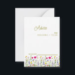 Colorful Wildflower Wedding Advice Card<br><div class="desc">This is Beautiful elegant wildflower Wedding Advice Card. This colorful wildflower wedding advice card is perfect for your simple,  whimsical boho rainbow summer wedding. It is perfect as wedding place cards,  business cards and more. Click on the customize it button to personalize the design.</div>