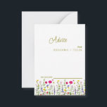 Colorful Wildflower Wedding Advice Card<br><div class="desc">This is Beautiful elegant wildflower Wedding Advice Card. This colorful wildflower wedding advice card is perfect for your simple,  whimsical boho rainbow summer wedding. It is perfect as wedding place cards,  business cards and more. Click on the customize it button to personalize the design.</div>