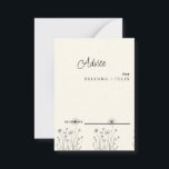 Colorful Wildflower Wedding Advice Card<br><div class="desc">This is Beautiful elegant wildflower Wedding Advice Card. This colorful wildflower wedding advice card is perfect for your simple,  whimsical boho rainbow summer wedding. It is perfect as wedding place cards,  business cards and more. Click on the customize it button to personalize the design.</div>