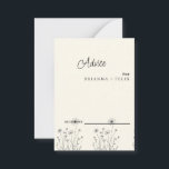 Colorful Wildflower Wedding Advice Card<br><div class="desc">This is Beautiful elegant wildflower Wedding Advice Card. This colorful wildflower wedding advice card is perfect for your simple,  whimsical boho rainbow summer wedding. It is perfect as wedding place cards,  business cards and more. Click on the customize it button to personalize the design.</div>