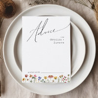 Colorful Wildflower | Wedding Advice Card