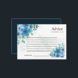 Colorful Wildflower Wedding Advice Card<br><div class="desc">This is Beautiful elegant wildflower Wedding Advice Card. This colorful wildflower wedding advice card is perfect for your simple,  whimsical boho rainbow summer wedding. It is perfect as wedding place cards,  business cards and more. Click on the customize it button to personalize the design.</div>