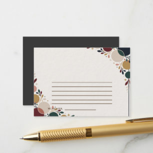 Colorful Wildflower Wedding Advice Card