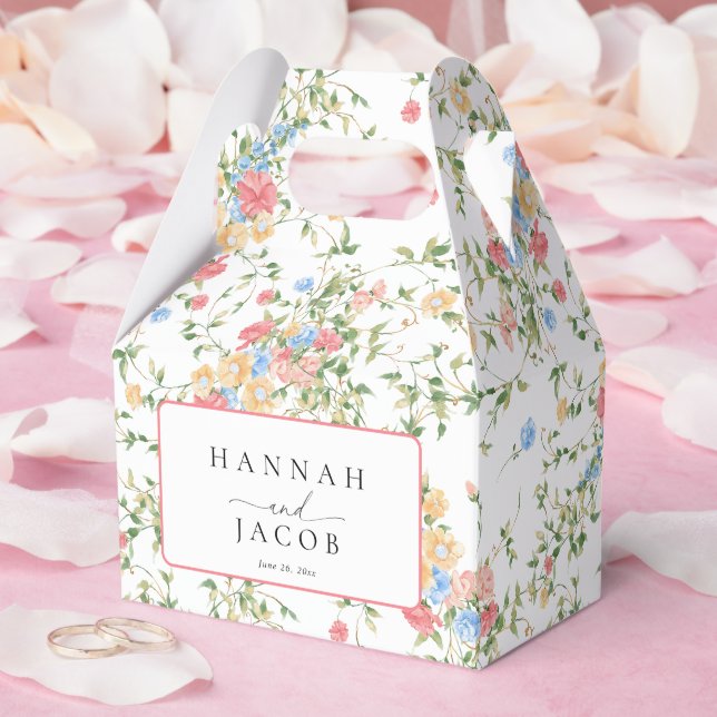 Colorful Wildflower Wedding Favor Boxes (Wedding)