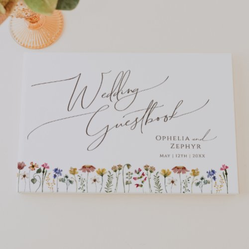Colorful Wildflower  Wedding Guestbook