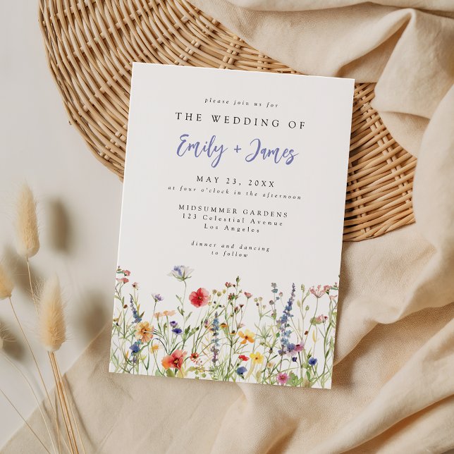 Colorful Wildflower Wedding Invitation (Creator Uploaded)
