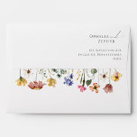 Colorful Wildflower | Wedding Invitation Envelope<br><div class="desc">This colorful wildflower | wedding invitation envelope is perfect for your simple, whimsical boho rainbow summer wedding. The bright, enchanted pink, yellow, orange, and gold color florals give this product the feel of a minimalist elegant vintage hippie spring garden. The modern design is artsy and delicate, portraying a classic earthy...</div>