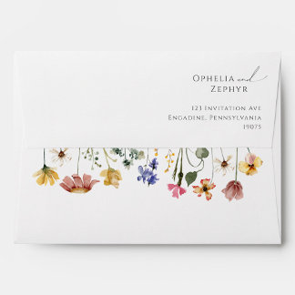 Colorful Wildflower | Wedding Invitation Envelope