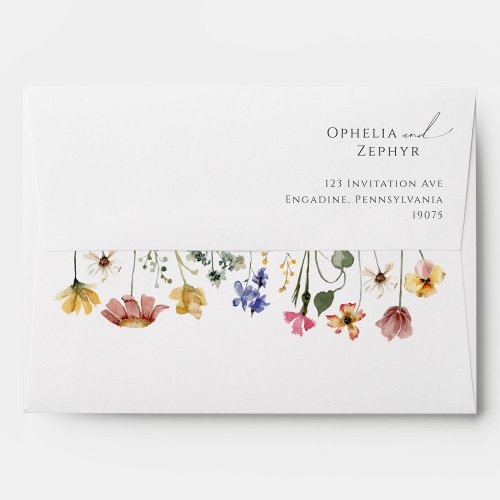 Colorful Wildflower | Wedding Invitation