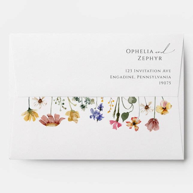 Colorful Wildflower | Wedding Invitation Envelope (Creator Uploaded)