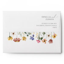 Colorful Wildflower | Wedding Invitation Envelope