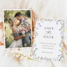 Colorful Wildflower Wedding Photo