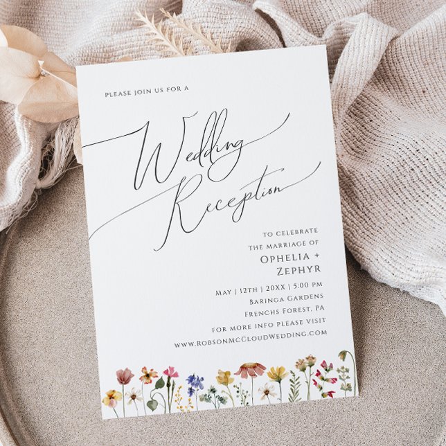 Colorful Wildflower | Wedding Reception Invitation (Creator Uploaded)