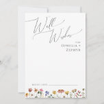 Colorful Wildflower | Wedding Well Wishes Card<br><div class="desc">This colorful wildflower | wedding well wishes card is perfect for your simple, whimsical boho rainbow summer wedding. The bright, enchanted pink, yellow, orange, and gold color florals give this product the feel of a minimalist elegant vintage hippie spring garden. The modern design is artsy and delicate, portraying a classic...</div>