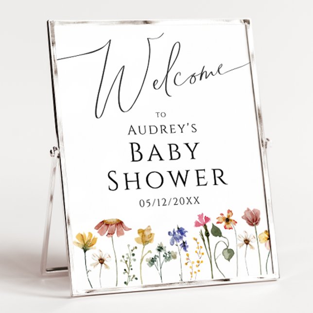 Colorful Wildflower Welcome baby Shower Sign (Creator Uploaded)