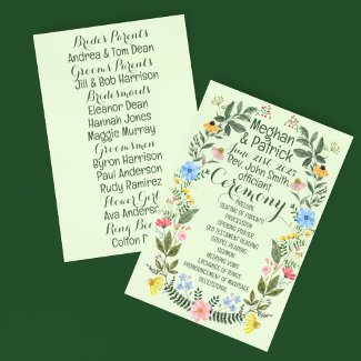 Colorful Wildflower Wreath Wedding