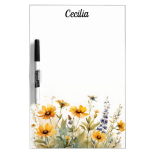 Colorful Wildflowers #8 Dry Erase Board