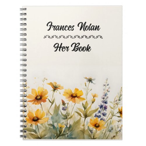 Colorful Wildflowers 8 Notebook