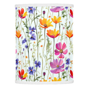 Colorful Wildflowers and Green Grass Lamp Shade