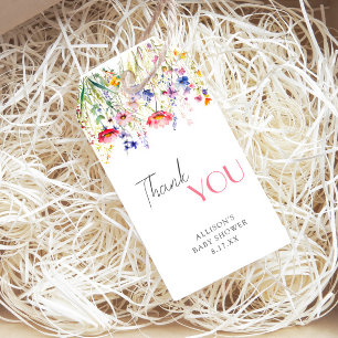 Colorful Wildflowers Baby In Bloom Baby Shower Gift Tags