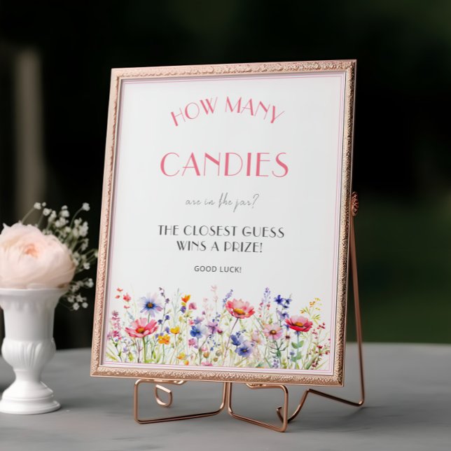Colorful Wildflowers Baby Shower Candies Game Poster (Creator Uploaded)