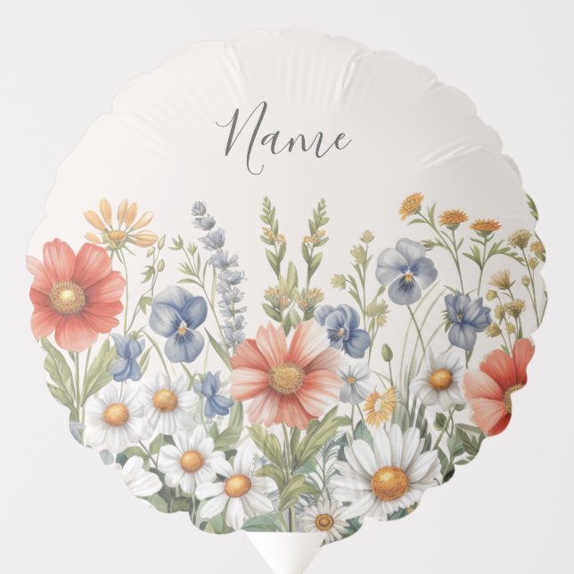 Colorful Wildflowers Balloon (Front)