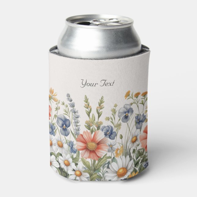 Colorful Wildflowers Can Cooler (Can Front)