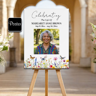 Colorful Wildflowers Celebration Of Life Photo Poster