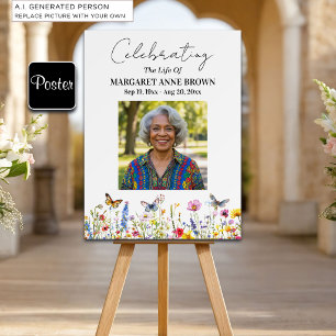 Colorful Wildflowers Celebration Of Life Photo Poster