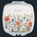 Colorful Wildflowers Compact Mirror<br><div class="desc">Beautiful Colorful Wildflowers Compact Mirror</div>